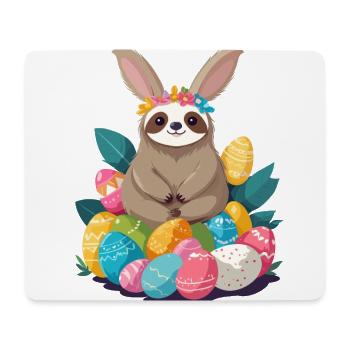 Funny Sloth Easter Bunny Iconic Easter - Mouse Pad (horizontal) - white - Front