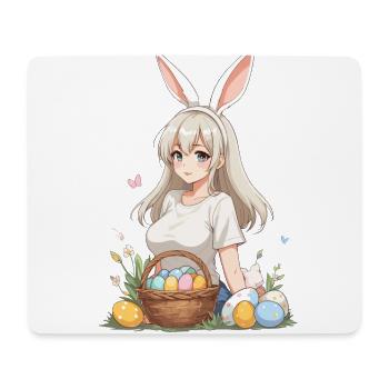 Anime Ostern Kawaii Osterhase Manga Mädchen Otaku - Mousepad (Querformat) - Weiß - Vorne