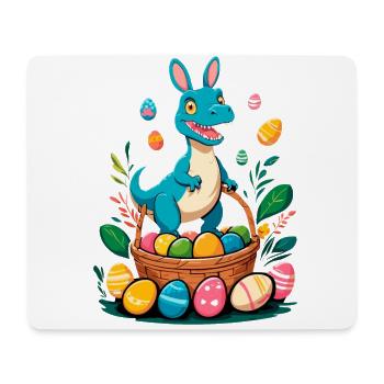 Dinosaure de Pâques emblématique Dinosaure lapin de Pâques - Tapis de souris (format paysage) - blanc - Devant