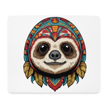 Sloth Mexico Sugar Skull Streetwear Design - Mouse Pad (horizontal) - white - Front