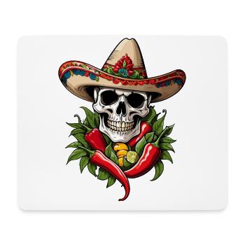 Crâne Chili Style Esthétique Mexicain - Tapis de souris (format paysage) - blanc - Devant