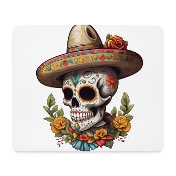 Iconic Sugar Skull Mexico Streetwear - Mouse Pad (horizontal) - white - Front