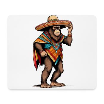 Mexikanischer Bigfoot Sasquatch Sombrero - Mousepad (Querformat) - Weiß - Vorne