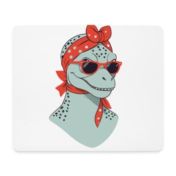 Drôle Dinosaure Maman Cool Dino Femme - Tapis de souris (format paysage) - blanc - Devant