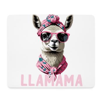 LLamama Lama Liebende Mama Lustiges Design - Mousepad (Querformat) - Weiß - Vorne