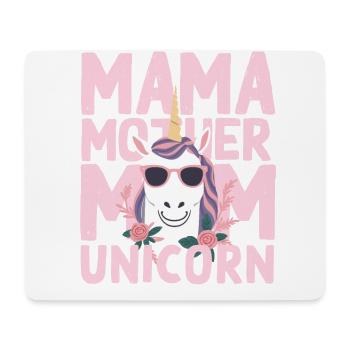 Licorne Maman Drôle Élégant Licorne Femme - Tapis de souris (format paysage) - blanc - Devant