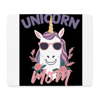 Licorne Maman Drôle Élégant Licorne Femme - Tapis de souris (format paysage) - blanc - Devant
