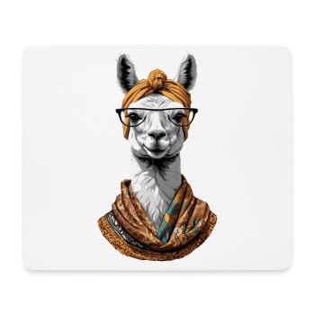 Lama Liebende Mama Lustiges Design Muttertag - Mousepad (Querformat) - Weiß - Vorne
