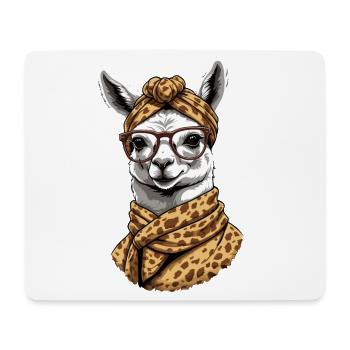 Lustiges Lama Alpaca Mutter Design Liebende - Mousepad (Querformat) - Weiß - Vorne