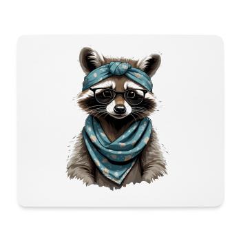 Mama Raccoon Raccoon Amoureux du raton laveur - Tapis de souris (format paysage) - blanc - Devant