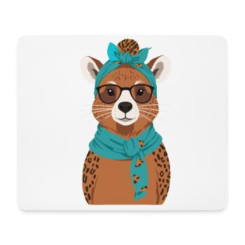 Lustige Capymama Wasserschwein Mutter Design - Mousepad (Querformat) - Weiß - Vorne