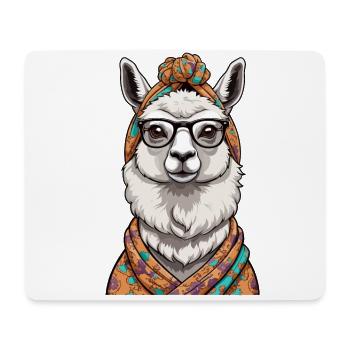 Funny Llama Alpaca Mother's Day Design - Mouse Pad (horizontal) - white - Front