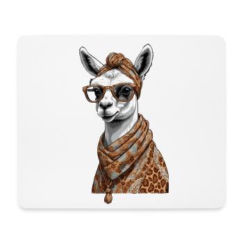 Llama Alpaca Funny Mom Design - Mouse Pad (horizontal) - white - Front
