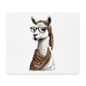 Lama Liebende Mama Lustiges Alpaca Design - Mousepad (Querformat) - Weiß - Vorne