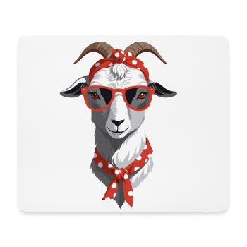 Drôle de maman chèvre parfaite pour la fête des mères - Tapis de souris (format paysage) - blanc - Devant