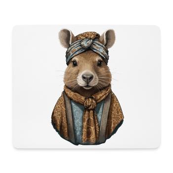 Lustige Capymama Wasserschwein Mutter Design - Mousepad (Querformat) - Weiß - Vorne