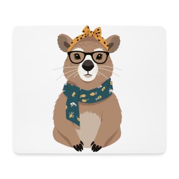 Lustige Capymama Wasserschwein Mutter Design - Mousepad (Querformat) - Weiß - Vorne