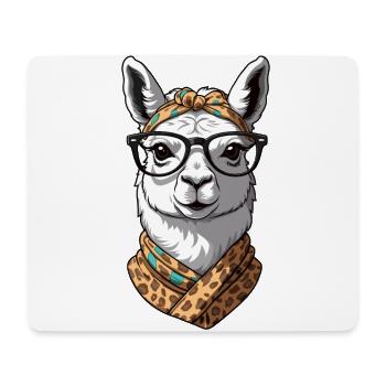 Lama Aimant Drôle Maman Design Alpaga - Tapis de souris (format paysage) - blanc - Devant