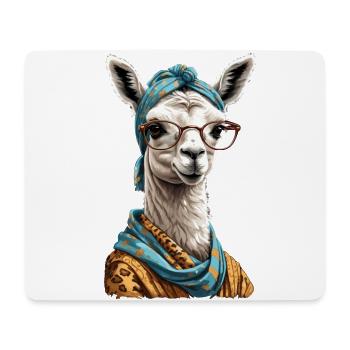 Lustiges Lama Alpaca Design für Mütter - Mousepad (Querformat) - Weiß - Vorne