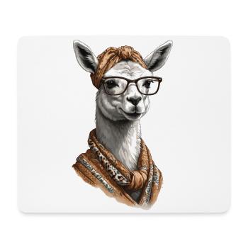 Llama Loving Mom Funny Design Alpaca - Mouse Pad (horizontal) - white - Front