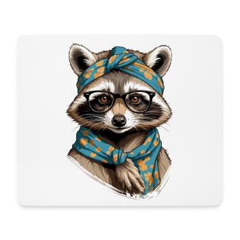 Mama Raccoon Raccoon Amoureux du raton laveur - Tapis de souris (format paysage) - blanc - Devant