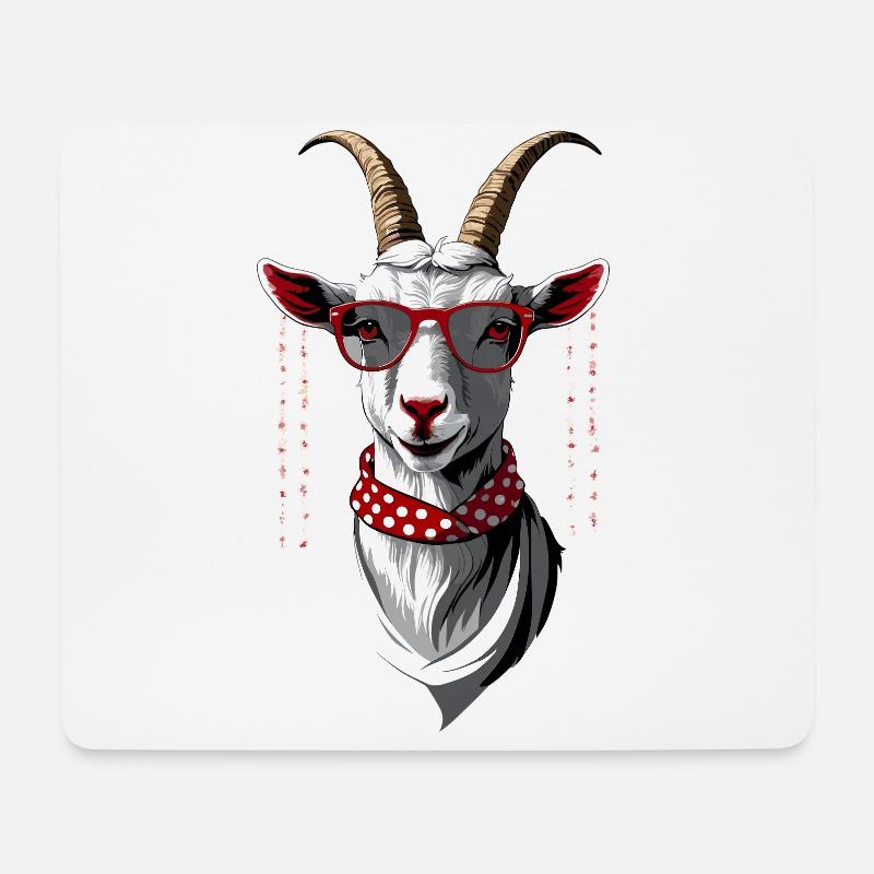 Lustige Mama Ziege Perfekt Zum Muttertag - Mousepad (Querformat) - Weiß
