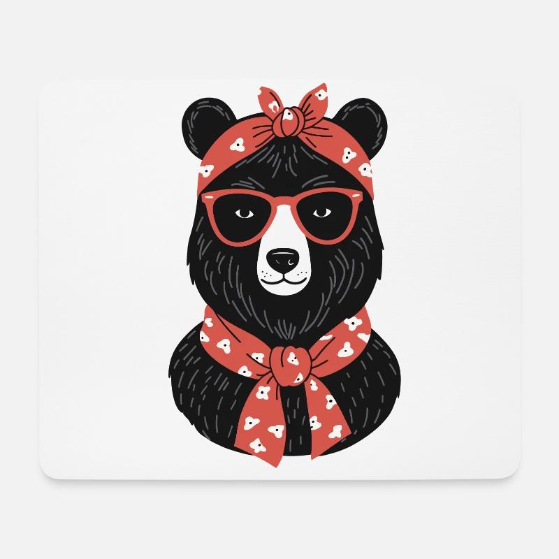 Lustiger Mama Bär Mutter Bärin Bärenliebhaber - Mousepad (Querformat) - Weiß