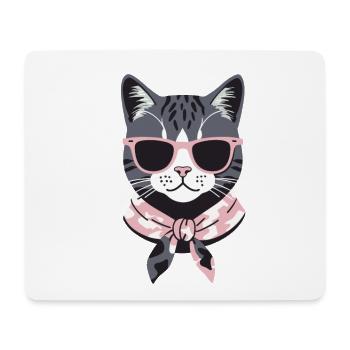 Maman chat mignonne et maman chat élégante - Tapis de souris (format paysage) - blanc - Devant