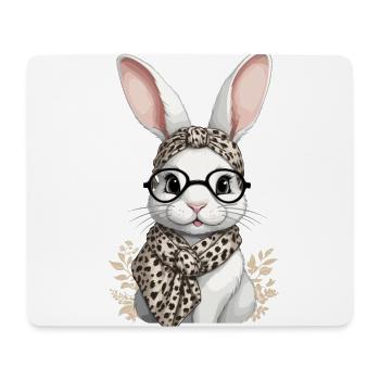 Maman Lapin Mignon Lapin Maman Mignon Lapin de Pâques - Tapis de souris (format paysage) - blanc - Devant