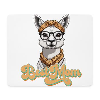 Lama aimant maman drôle maman Design - Tapis de souris (format paysage) - blanc - Devant