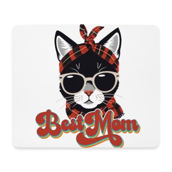 Beste Mom Niedliche Katzenmama Stilvolle - Mousepad (Querformat) - Weiß - Vorne