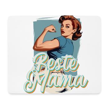 Meilleur design de maman pour la fête des mères - Tapis de souris (format paysage) - blanc - Devant