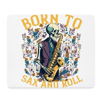 Saxophoniste Rocker Drôle Jazz Musique Design - Tapis de souris (format paysage) - blanc - Devant
