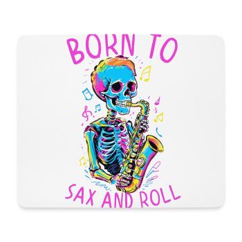 Born to be a Saxophonist Funny Jazz Design - Mouse Pad (horizontal) - white - Front