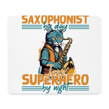 Lustiger Saxophon Spruch Für Jazz Musik Fans - Mousepad (Querformat) - Weiß - Vorne