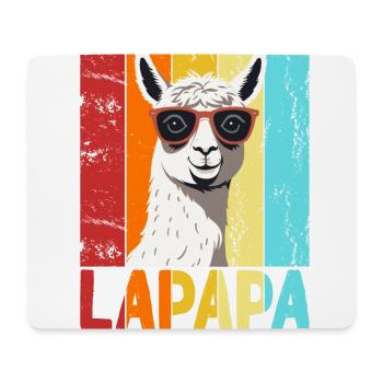 Lapapa Drôle Lama Papa Style Parfait - Tapis de souris (format paysage) - blanc - Devant