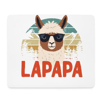 Lapapa Drôle Lama Papa Style Parfait - Tapis de souris (format paysage) - blanc - Devant