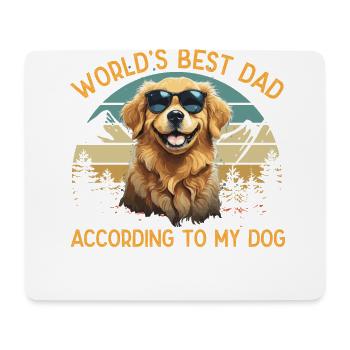 Welt Bester Hundepapa Golden Retriever Lustige - Mousepad (Querformat) - Weiß - Vorne