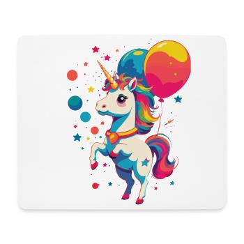Einhorn Liebhaber Leuchtende Farben Design - Mousepad (Querformat) - Weiß - Vorne