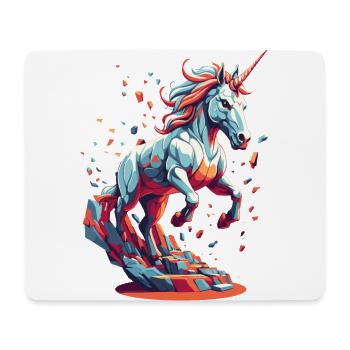 Amoureux de la licorne Licornes drôles Licorne mignonne - Tapis de souris (format paysage) - blanc - Devant