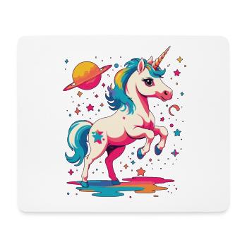 Licorne Fille Drôle Licornes Grand Design - Tapis de souris (format paysage) - blanc - Devant