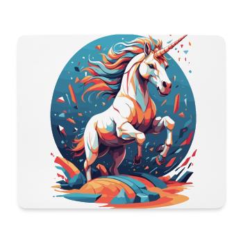 Einzigartiges Geburtstag Motiv Lustige Einhörner - Mousepad (Querformat) - Weiß - Vorne