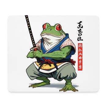 Samurai Frog Vintage Ukiyo-e Style Japan Style - Mouse Pad (horizontal) - white - Front