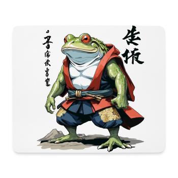 Samurai Frog Vintage Ukiyo-e Style Japan Art - Mouse Pad (horizontal) - white - Front