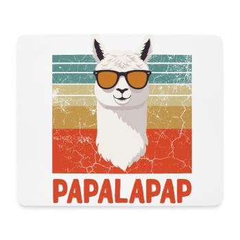 Lustiger Lama Papa Perfektes Vatertag Design - Mousepad (Querformat) - Weiß - Vorne