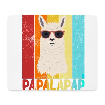 Funny Llama Dad Papalapap Perfect Father's Day - Mouse Pad (horizontal) - white - Front