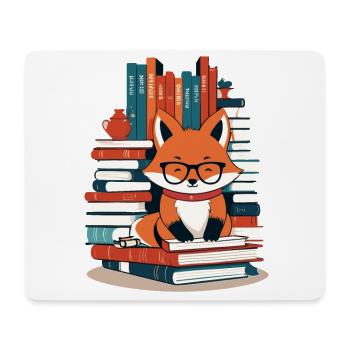 Niedlicher Buch Liebhaber Lustiges Bücher Design - Mousepad (Querformat) - Weiß - Vorne