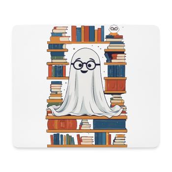 Lustiges Buchliebhaber Stil Halloween Gespenst - Mousepad (Querformat) - Weiß - Vorne