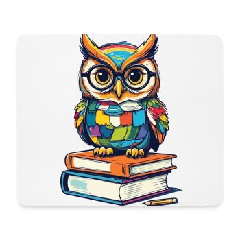 Bücher Eule Eulen Liebhaber Süße Buch Illustration - Mousepad (Querformat) - Weiß - Vorne