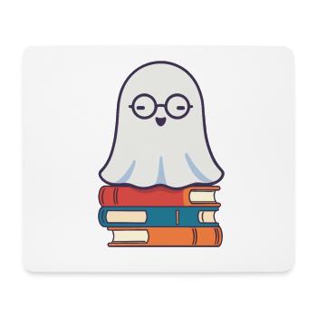Book Lover Style Reading Halloween Ghost - Mouse Pad (horizontal) - white - Front